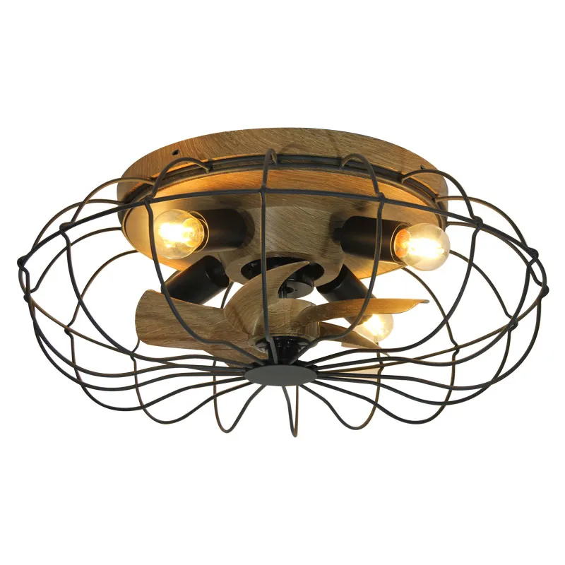 ¿Cuáles son las características de la luz del ventilador de techo de hierro?