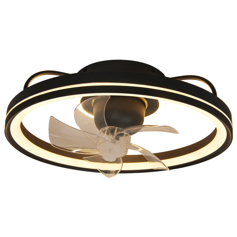 Moderno ventilador de techo con cabezal móvil de 360° y luces